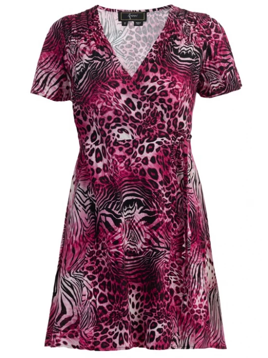 Foto van product faina Jurk pink / rosé / oudroze / zwart