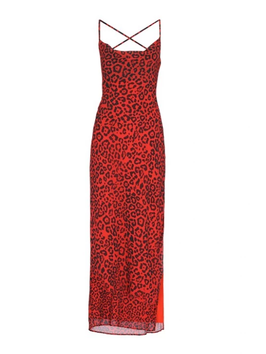Foto van product faina Jurk rood / zwart