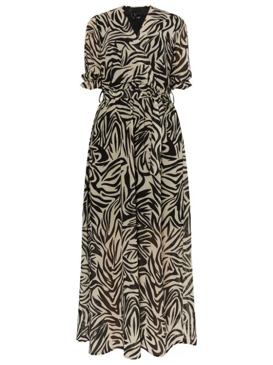 Foto van product faina Jurk taupe / zwart