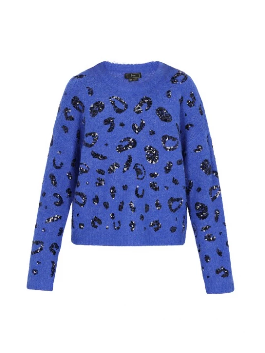 Foto van product faina Oversized trui 'Fashion Look' blauw / zwart