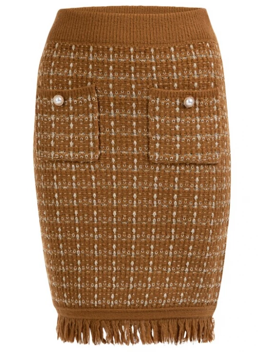 Foto van product faina Rok bruin / wit