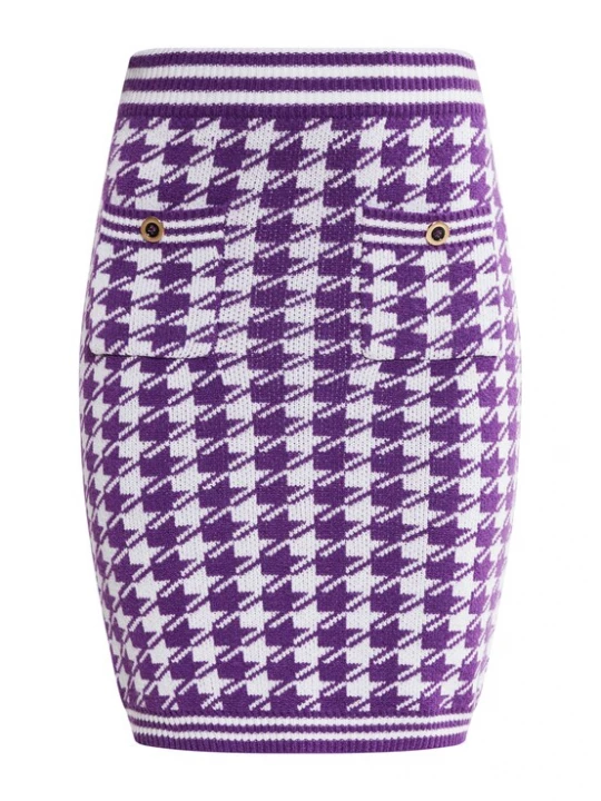 Foto van product faina Rok donkerlila / zwart / wit