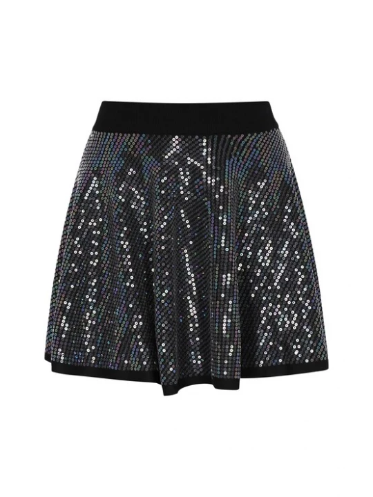 Foto van product faina Rok 'Fashion Look' blauw / lichtgroen / zwart / zilver