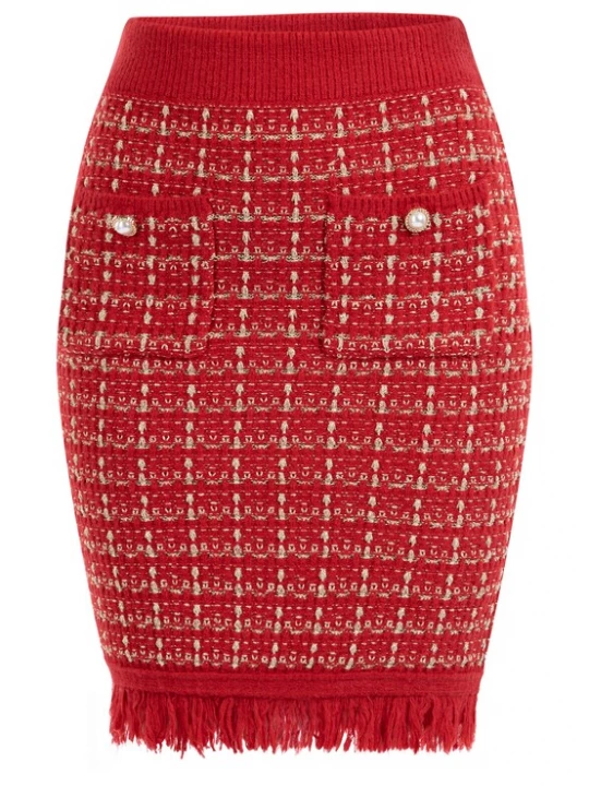 Foto van product faina Rok rood / wit
