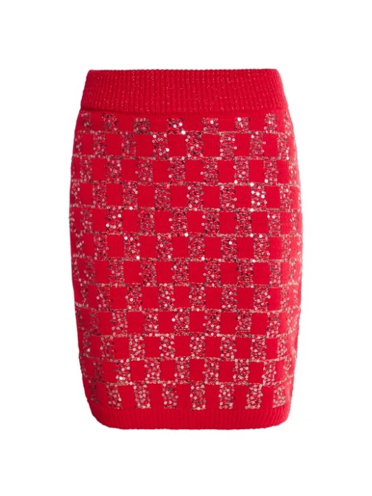Foto van product faina Rok rood / zilver