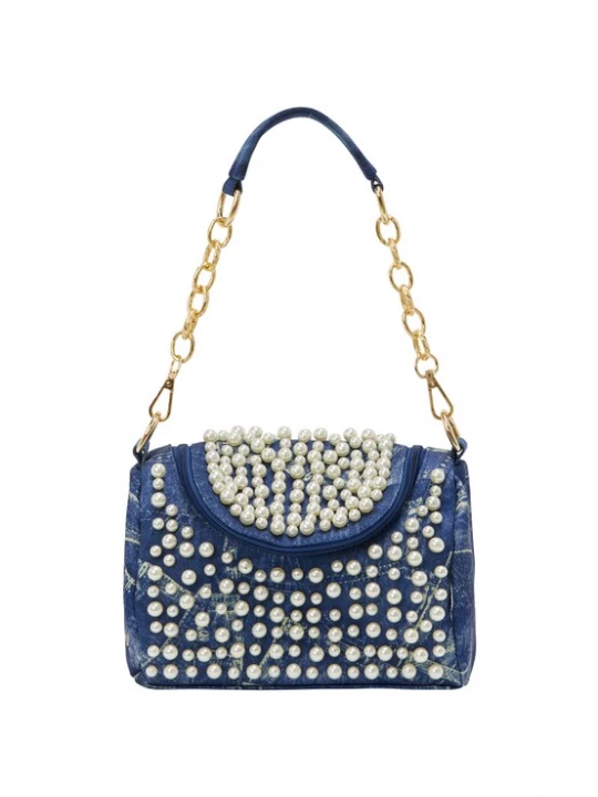 Foto van product NAEMI Schoudertas blauw denim / parelwit