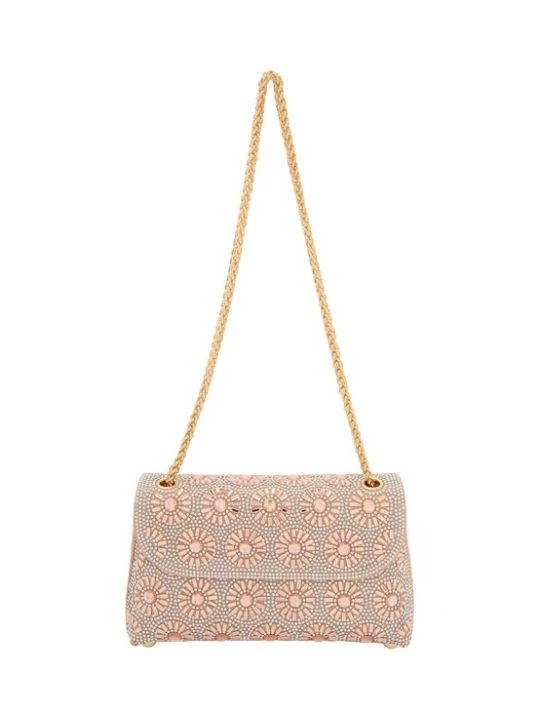 Foto van product faina Schoudertas champagne / goud / rosa