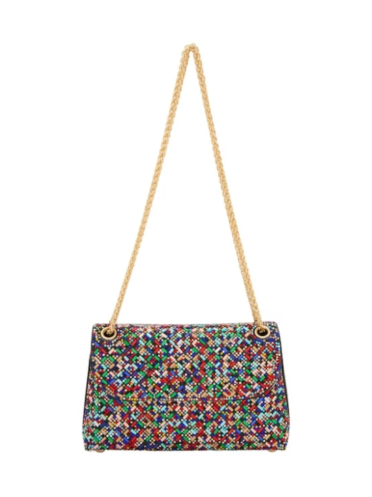 Foto van product faina Schoudertas 'Elegant' blauw / groen / lila / bloedrood