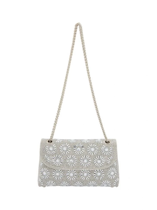 Foto van product faina Schoudertas zilver / wit