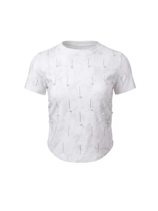 Foto van product faina Shirt 'Glamour' transparant / parelwit / wit gemêleerd