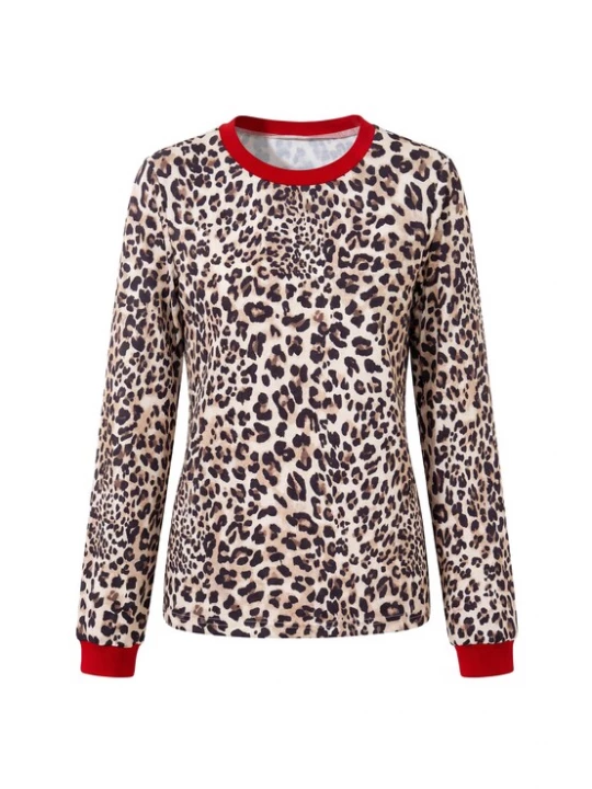 Foto van product faina Shirt lichtbeige / bruin / donkerbruin / rood
