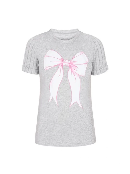 Foto van product NALLY Shirt grijs / pink / wit
