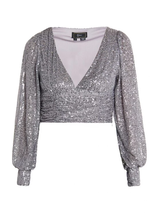 Foto van product faina Shirt 'Nascita' zilvergrijs / zilver