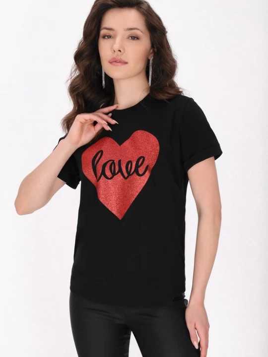 Foto van product faina Shirt purper / zwart