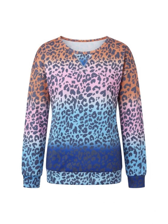 Foto van product faina Sweatshirt blauw / lichtblauw / cognac / orchidee