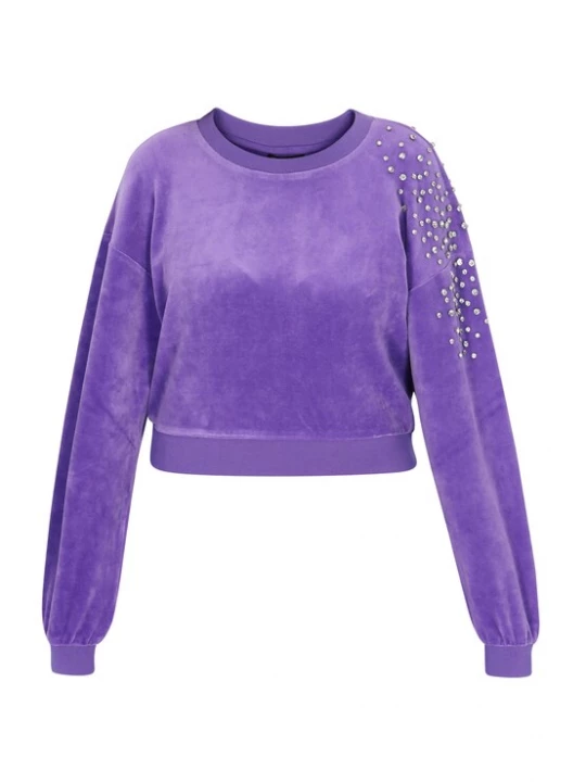 Foto van product faina Sweatshirt 'Fashion Look' donkerlila / zilver