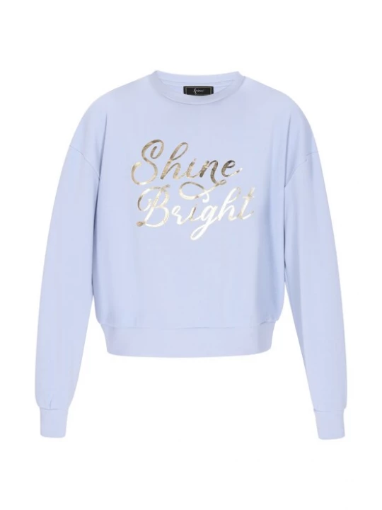 Foto van product faina Sweatshirt 'Fashion Look' lichtblauw / goud