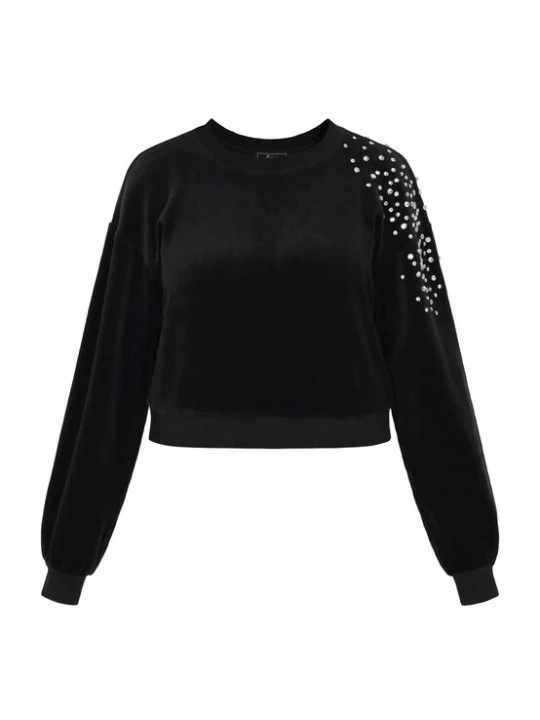 Foto van product faina Sweatshirt 'Fashion Look' zwart / transparant