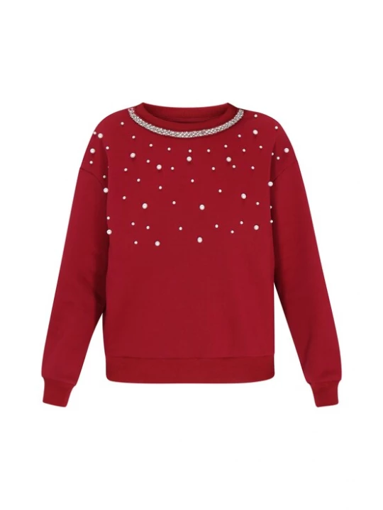 Foto van product faina Sweatshirt karmijnrood / parelwit