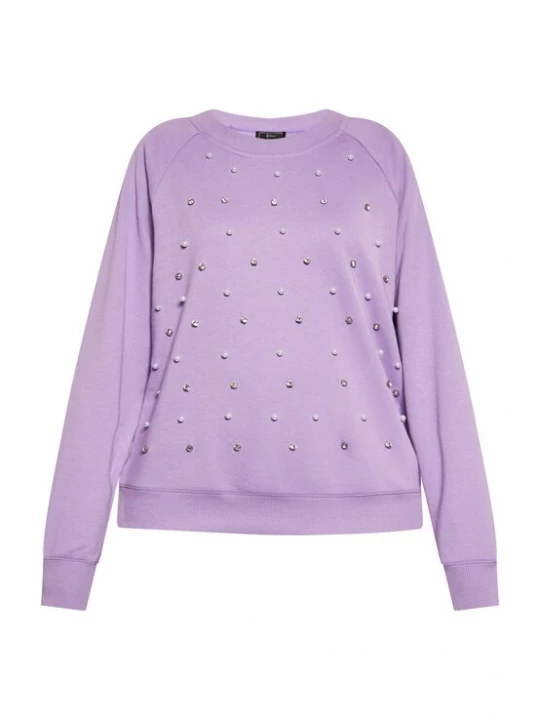 Foto van product faina Sweatshirt lavendel / zilver / wit