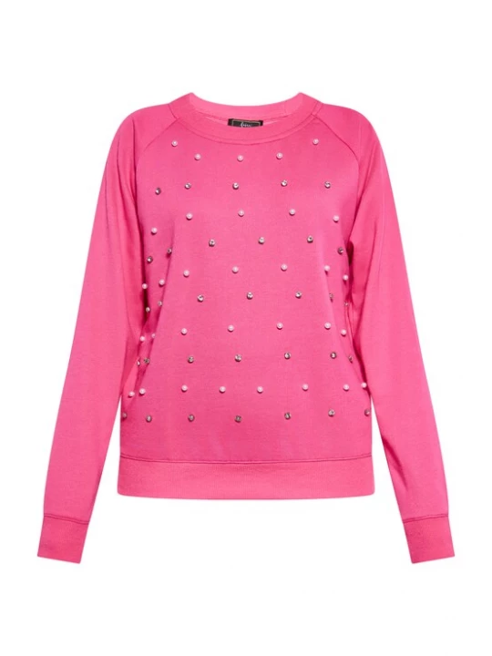 Foto van product faina Sweatshirt pink / transparant / parelwit