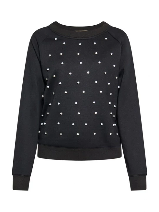 Foto van product faina Sweatshirt zwart / transparant / parelwit