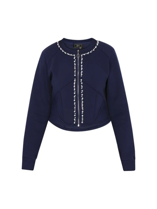 Foto van product faina Sweatvest donkerblauw / parelwit
