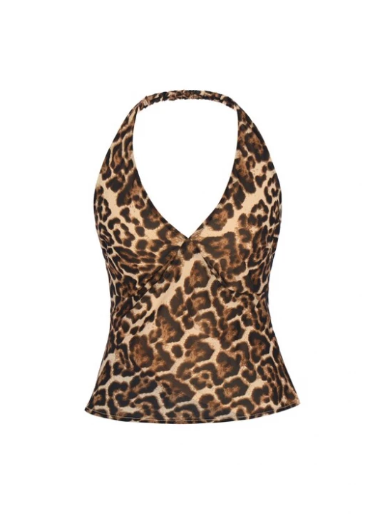 Foto van product faina Top 'Festive' camel / bruin / zwart