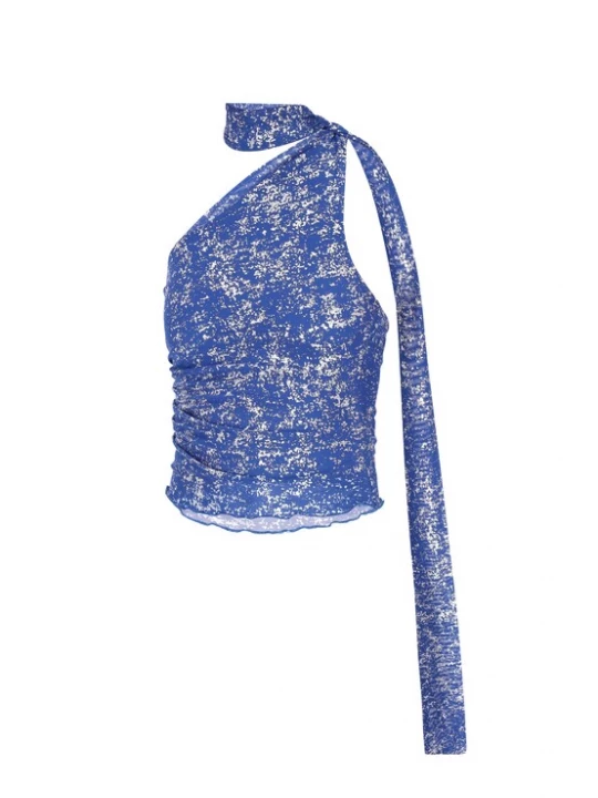 Foto van product faina Top navy / zilver