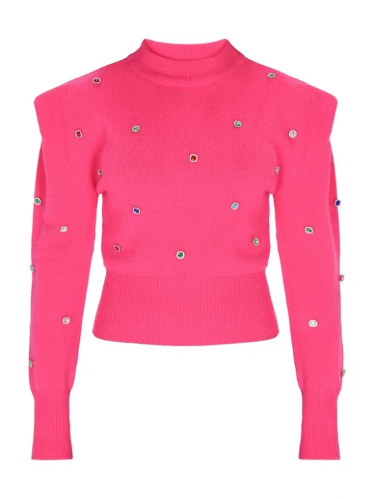 Foto van product faina Trui blauw / pink / rood / zilver