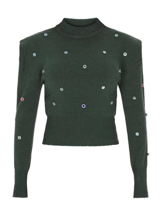 Foto van product faina Trui blauw / spar / zilver