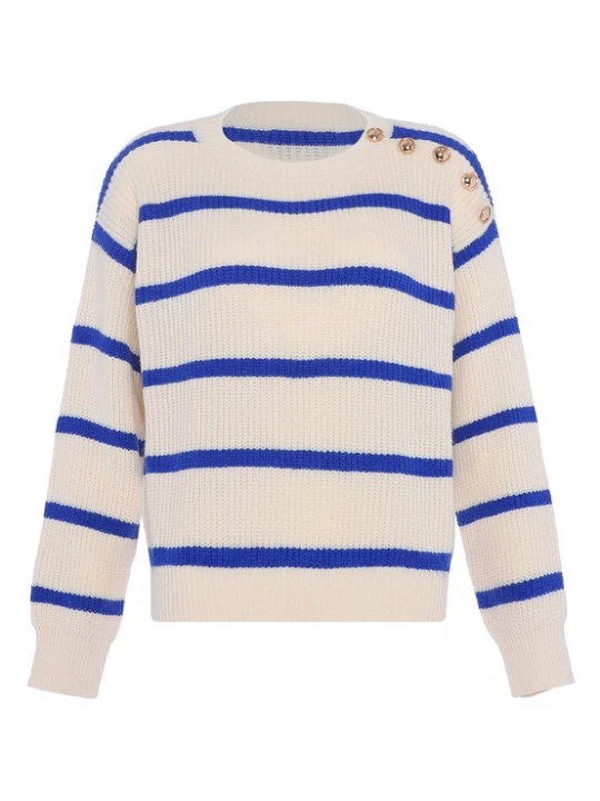 Foto van product faina Trui blauw / wolwit