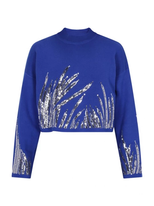 Foto van product faina Trui blauw / zilver