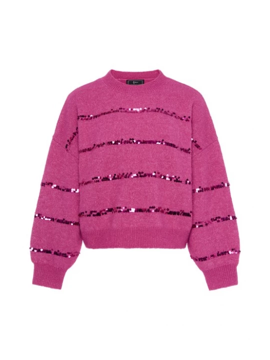 Foto van product faina Trui 'Festive' magenta