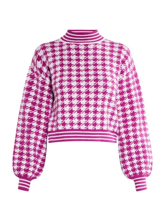 Foto van product faina Trui fuchsia / wit
