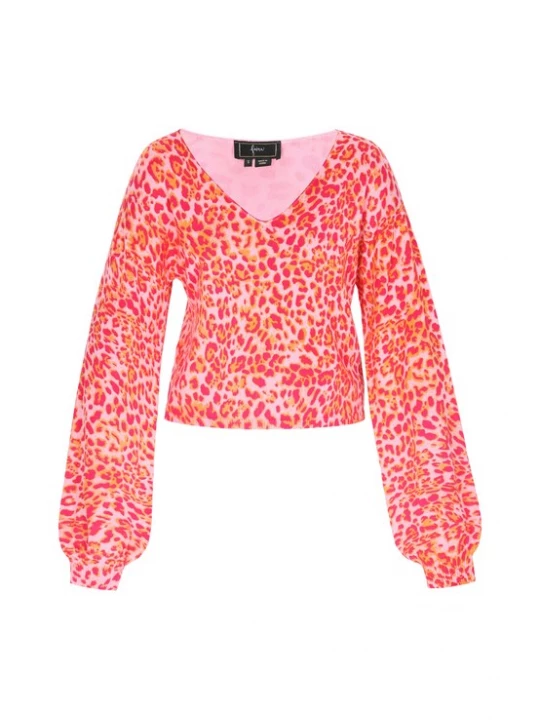 Foto van product faina Trui geel / pink / rood