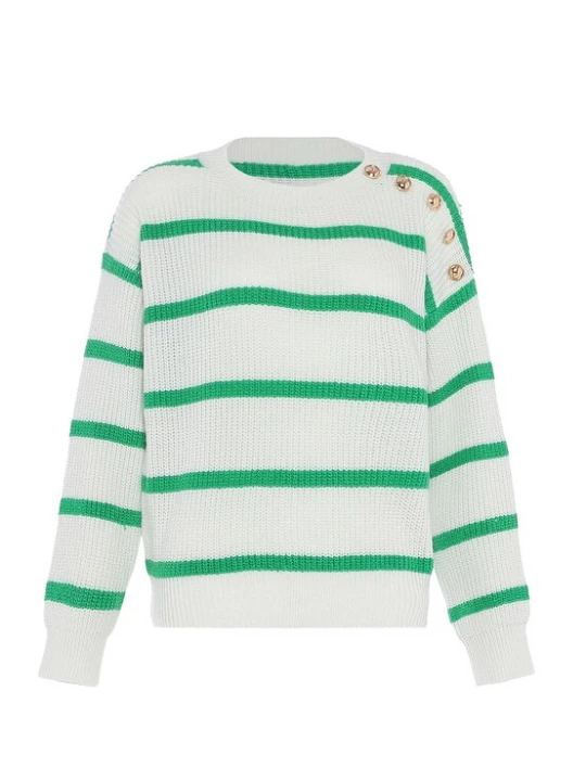 Foto van product faina Trui groen / wit