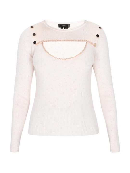 Foto van product faina Trui lichtroze / offwhite