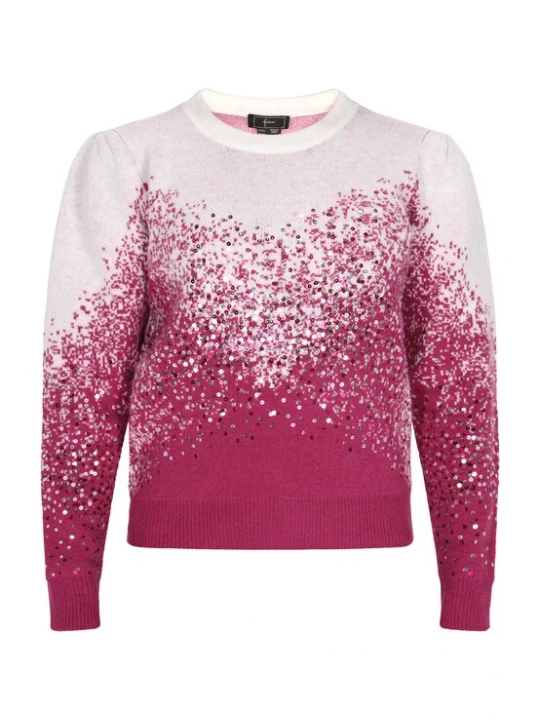 Foto van product faina Trui magenta / zilver / wolwit