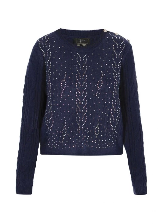 Foto van product faina Trui navy / gemengde kleuren
