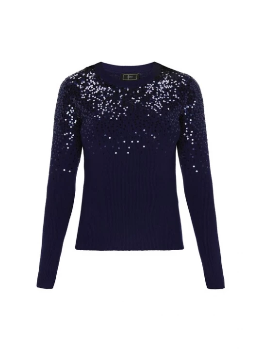 Foto van product faina Trui navy / wit