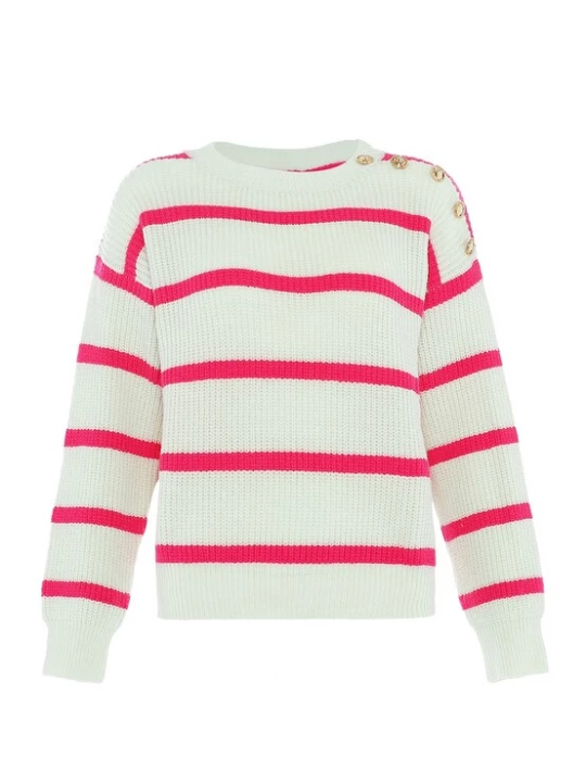 Foto van product faina Trui pink / wolwit