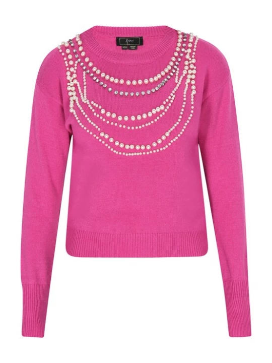 Foto van product faina Trui pink / wolwit