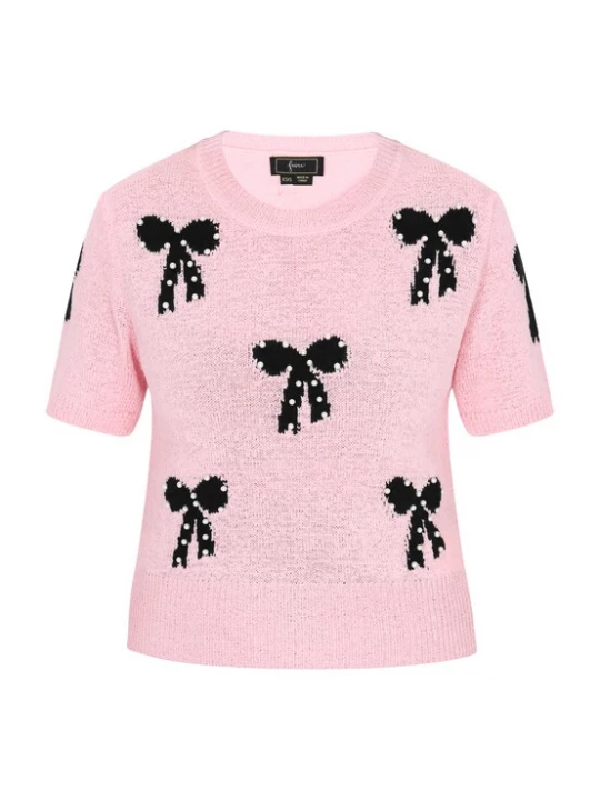 Foto van product faina Trui rosa / zwart / parelwit
