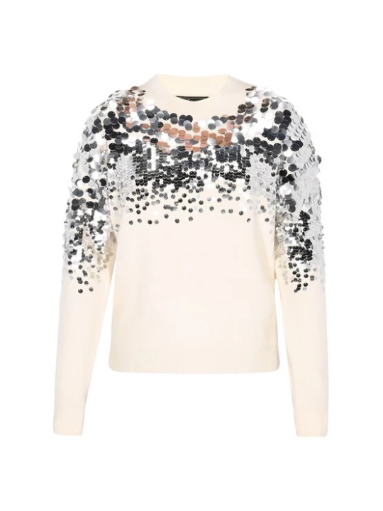 Foto van product faina Trui zilver / offwhite