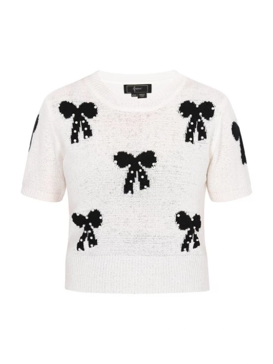 Foto van product faina Trui zwart / offwhite