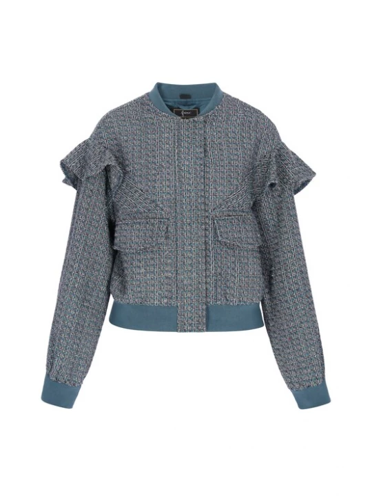 Foto van product faina Tussenjas cyaan blauw / grijs / zwart