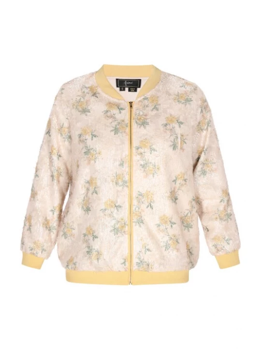 Foto van product faina Tussenjas 'Fashion Look' lichtgeel / lichtgroen / offwhite