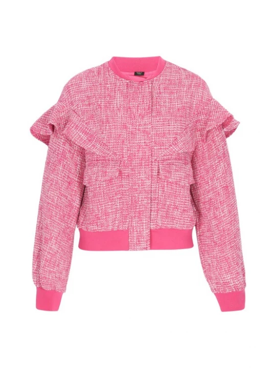 Foto van product faina Tussenjas 'Festive' magenta