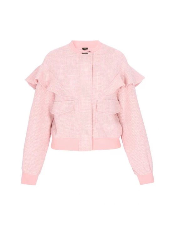 Foto van product faina Tussenjas 'Festive' rosa / offwhite